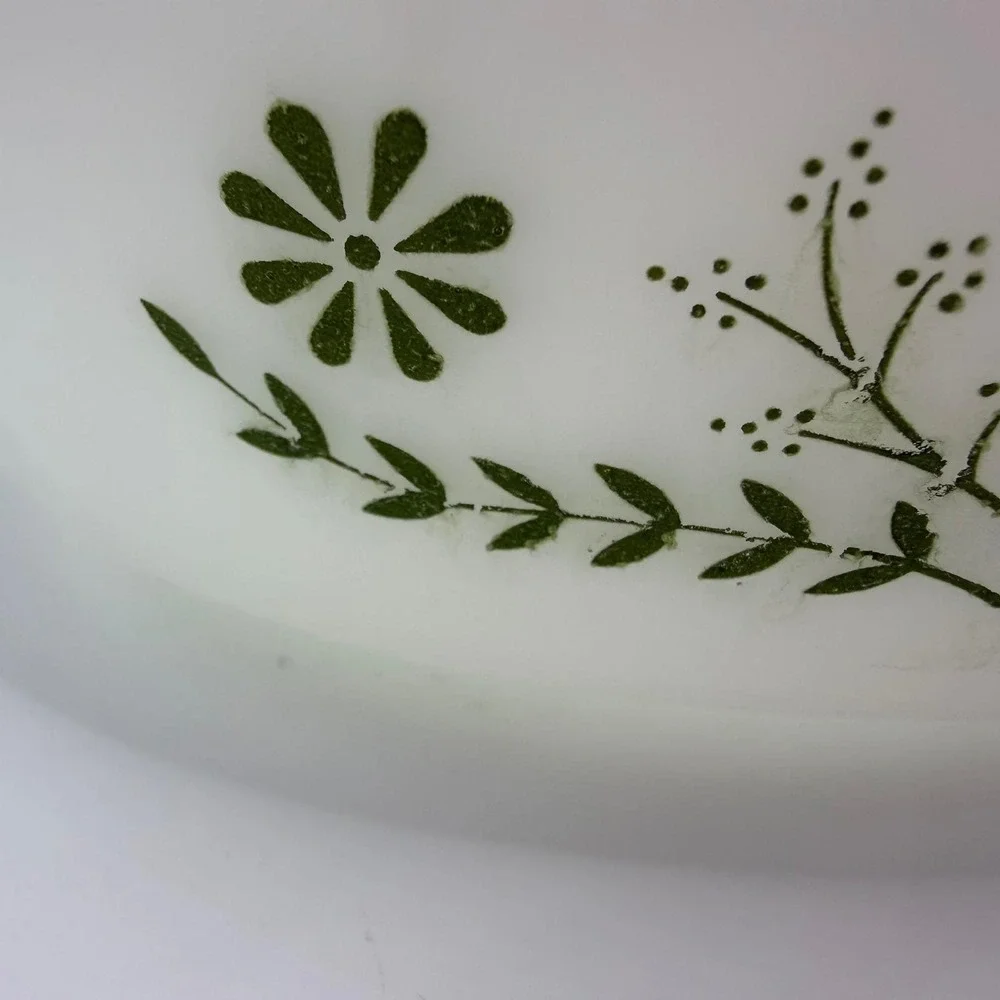 Vintage‎ Milk Glass Baking Dish Made in USA Oven Safe White Round Casserole Lid